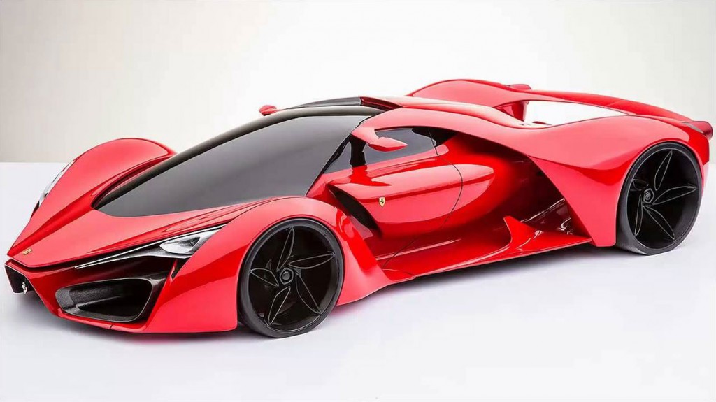 Front/side view of the Ferrari F80