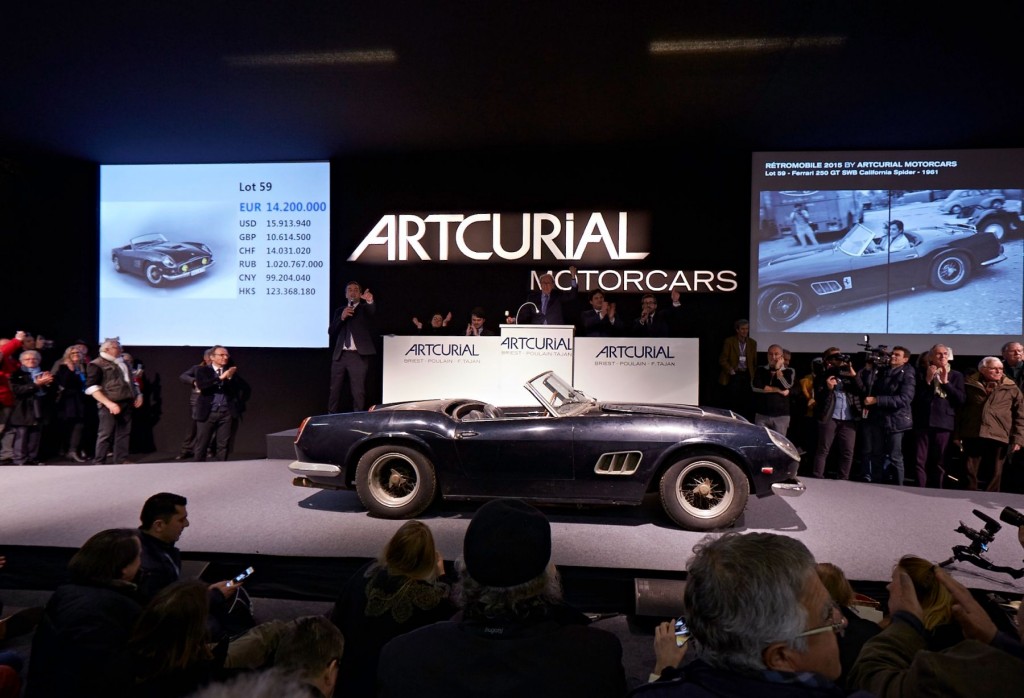 The Ferrari 250 GT SWB California Spider at auction
