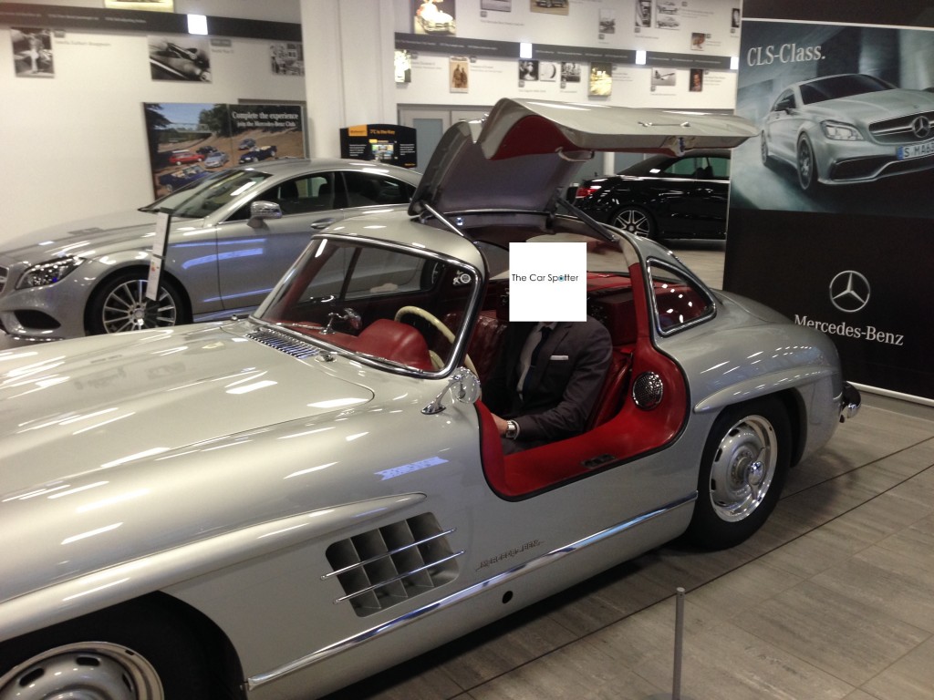 Myself, The Car Spotter inside the incredible Mercedes 300SL Gullwing