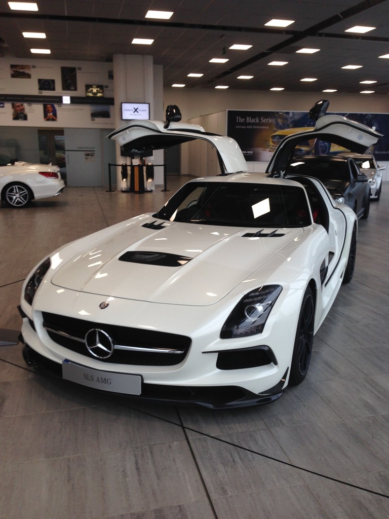 Another front quarter view of the SLS Black Series