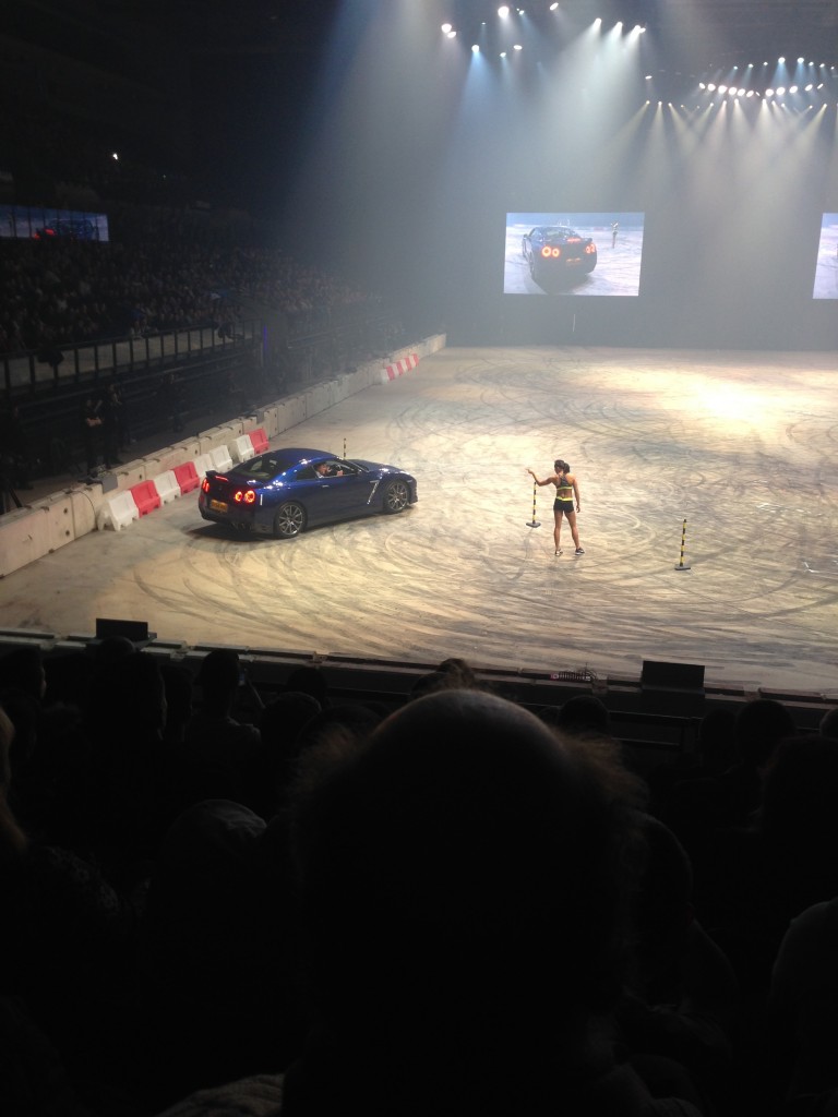 James May lines up against Louise Hazel in a race