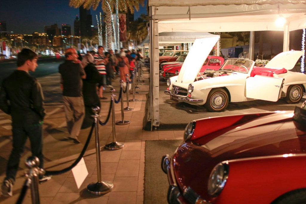 A selection of fine classic cars at the 2014 ECCF