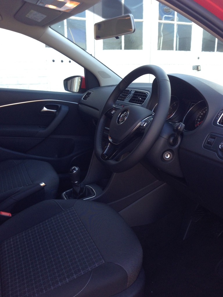 Steering column and dashboard of the Polo Bluemotion