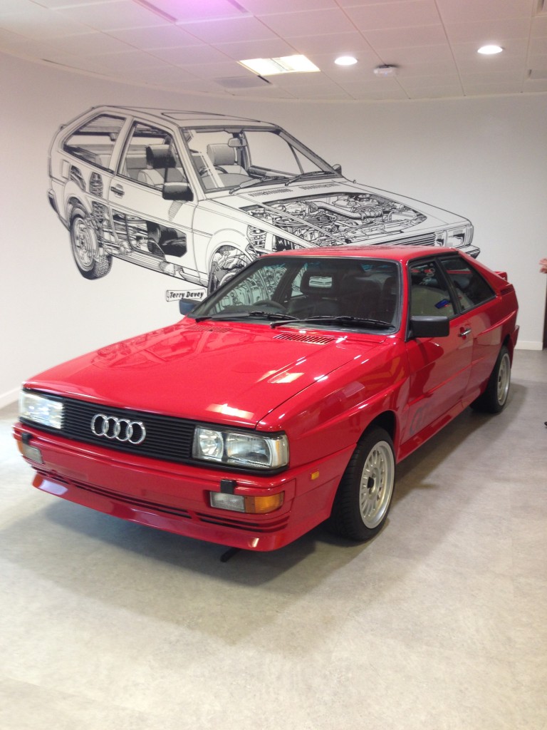 Iconic red Audi Quattro