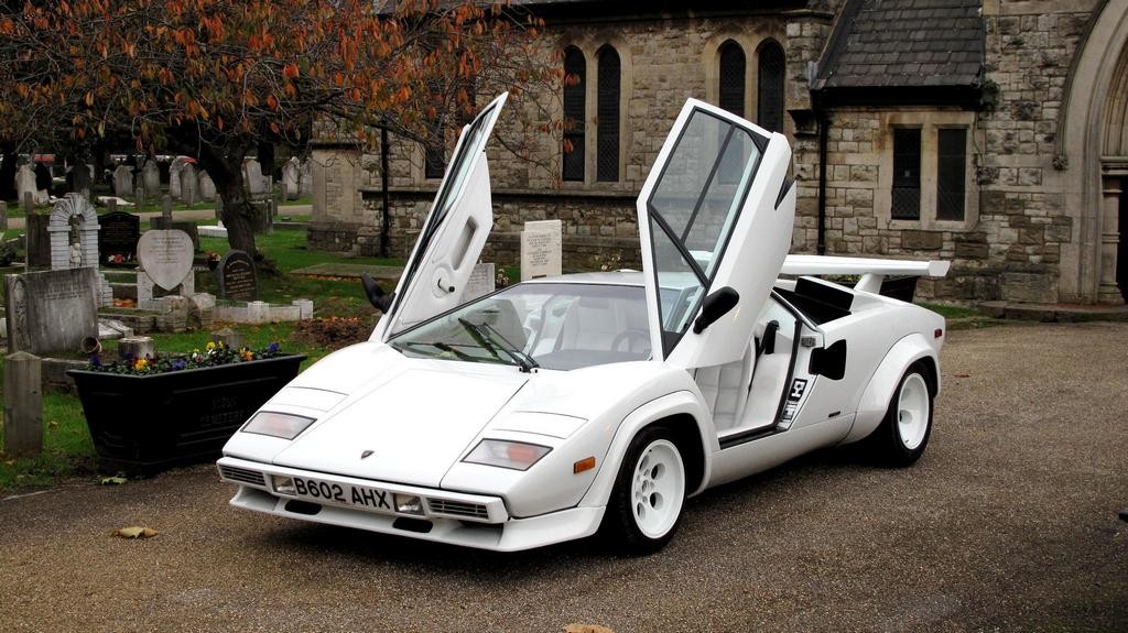 80s Lamborghini Countach bedroom pin-up