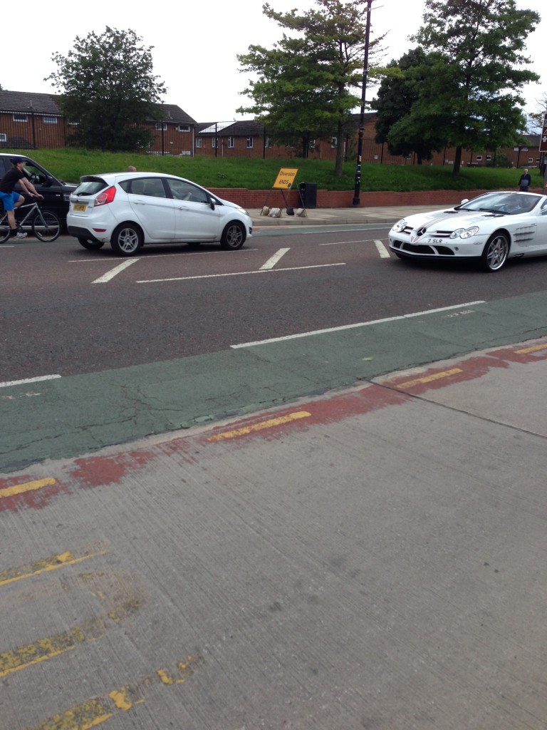 Front of a Mercedes Benz SLR McLaren