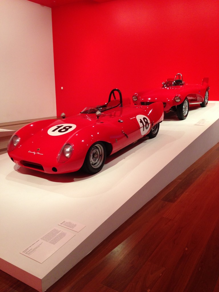 Front: 1961 Elfin Streamliner Back: 1950s Molina Monza Special