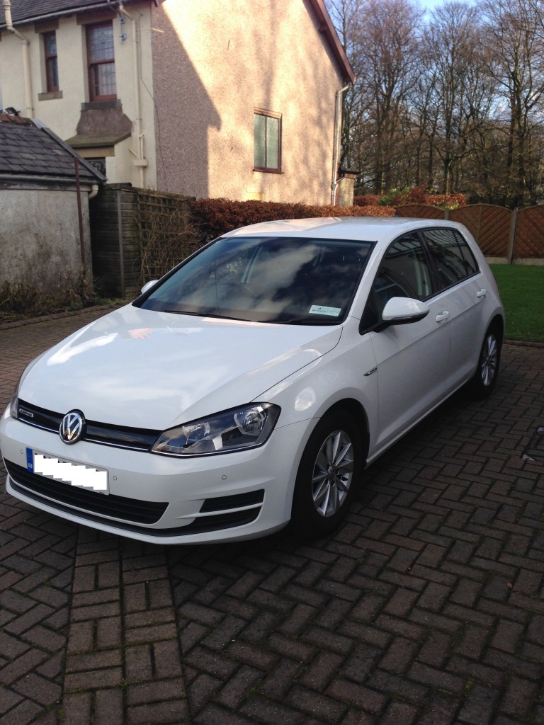 Front quarter of the Bluemotion Golf