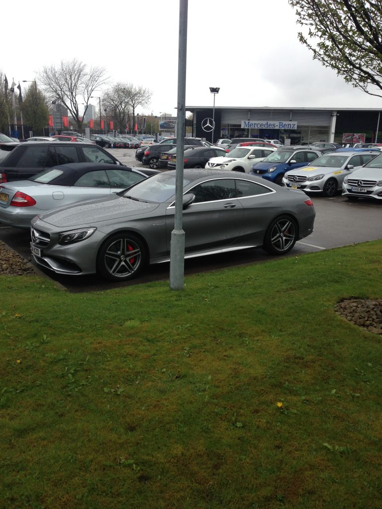 Grey Mercedes S63 AMG coupe