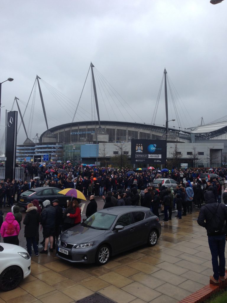 The crowds gathered for the Manchester Gumball 3000