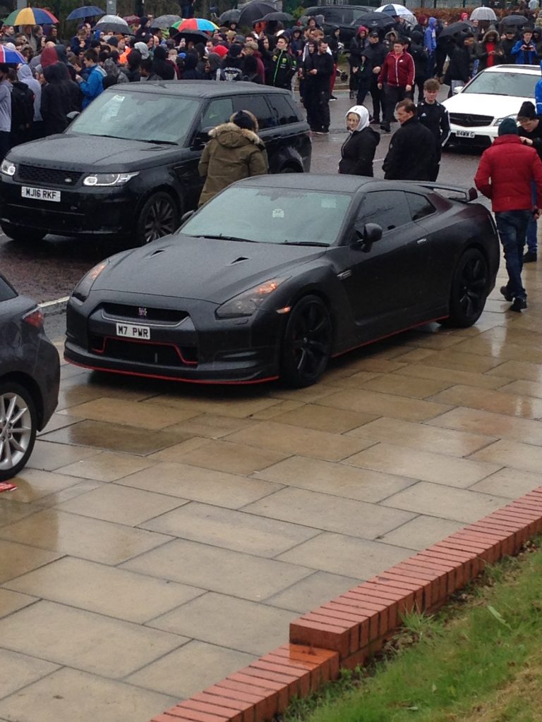 Matte black Nissan GTR