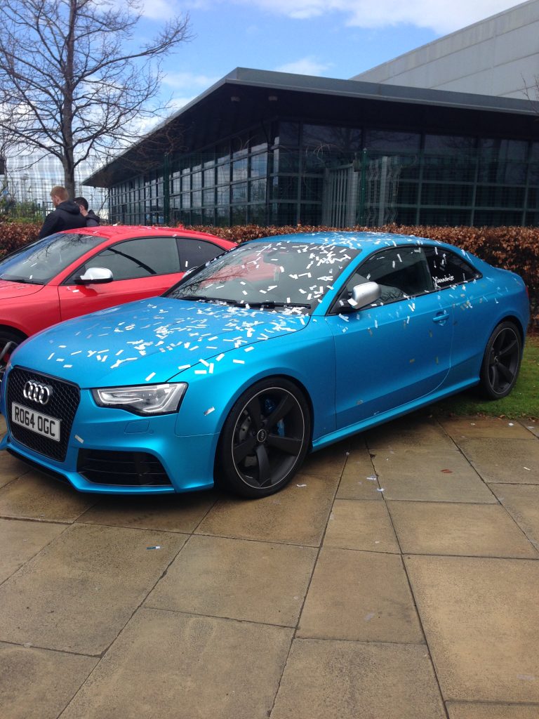 Pale blue / aqua wrapped Audi RS7