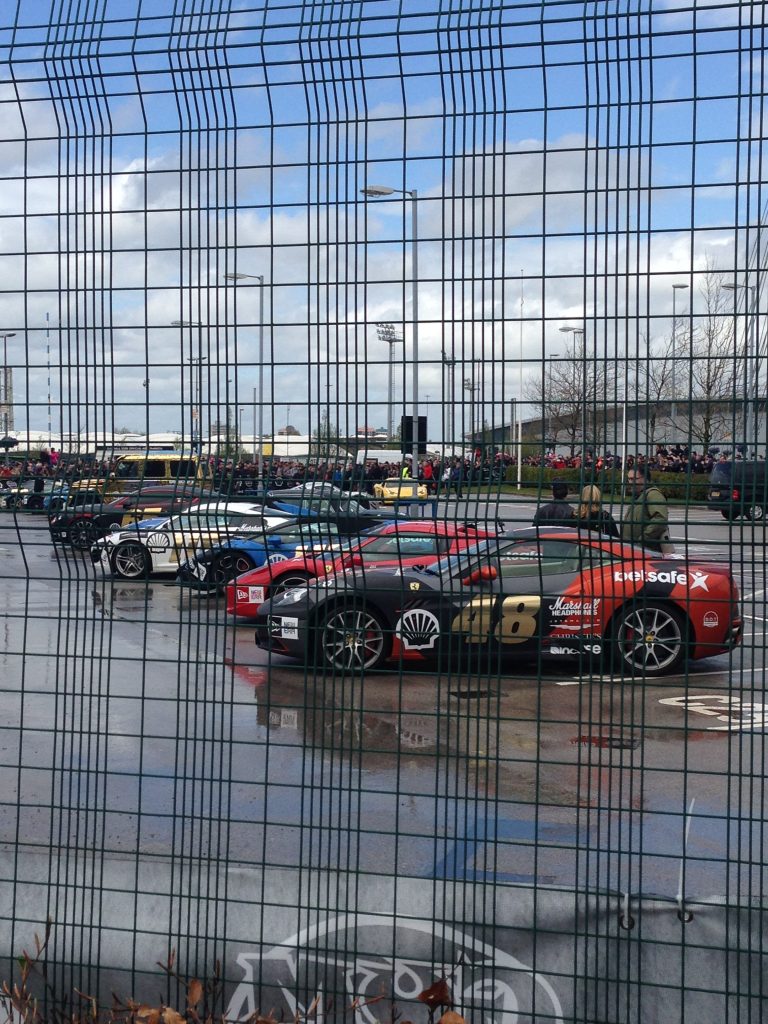 Some of the supercars on display including a Mercedes SLS Black Series at the back